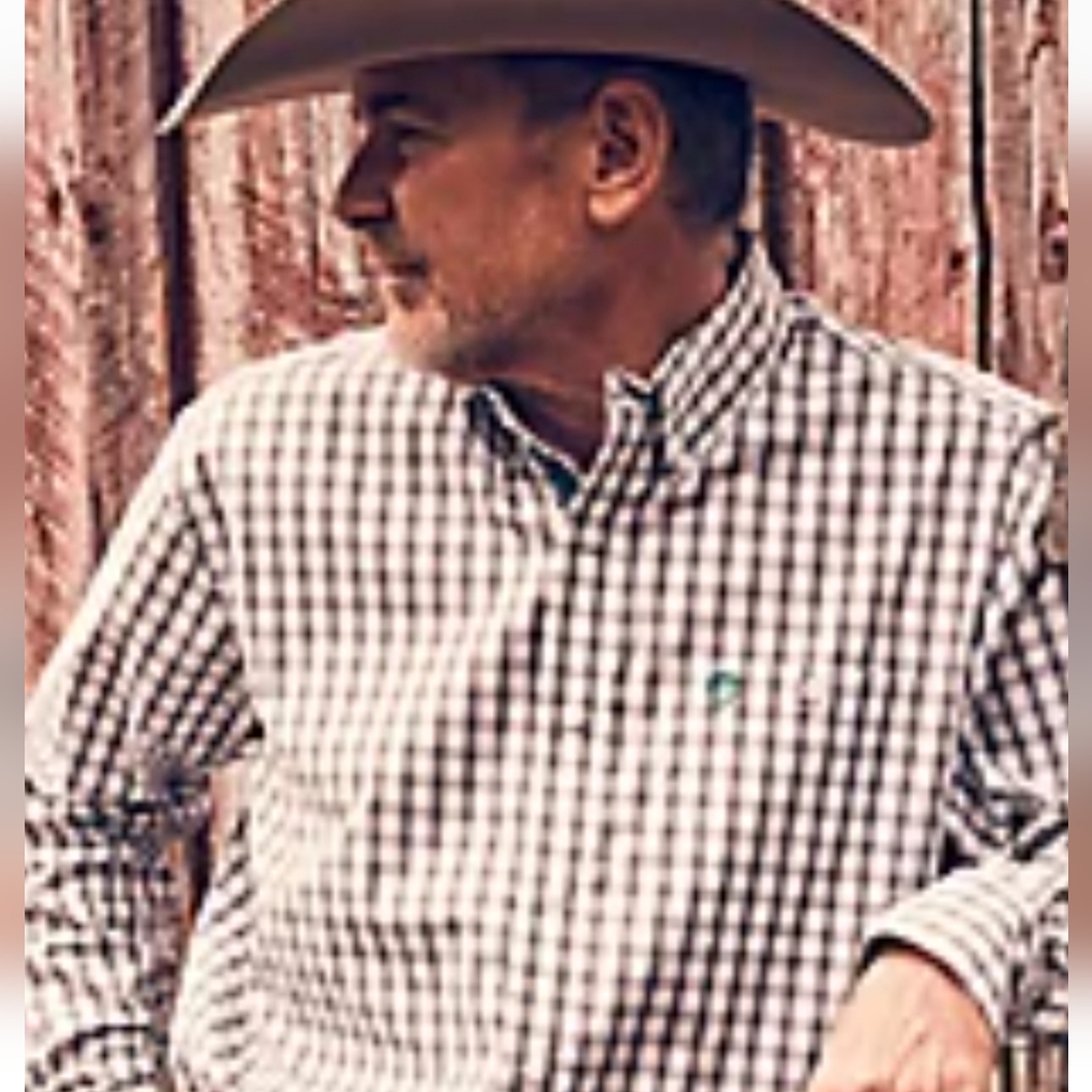 GEORGE STRAIT Cowboy Cut Collection, Long Sleeve Western Shirt by Wrangler, XL